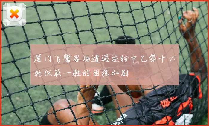 厦门飞鹭客场遭遇逆转中乙第十六轮仅获一胜的困境加剧